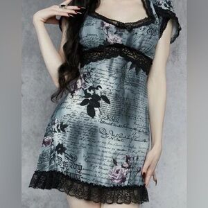 Dolls Kill Widow Script Mini Dress